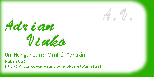 adrian vinko business card