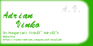 adrian vinko business card